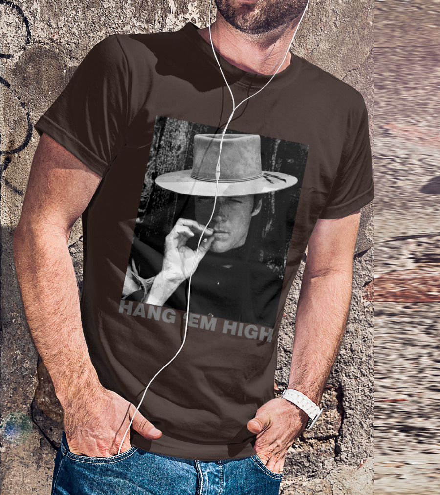 Hang 'Em High Western Style Cowboy Smoking T-Shirt