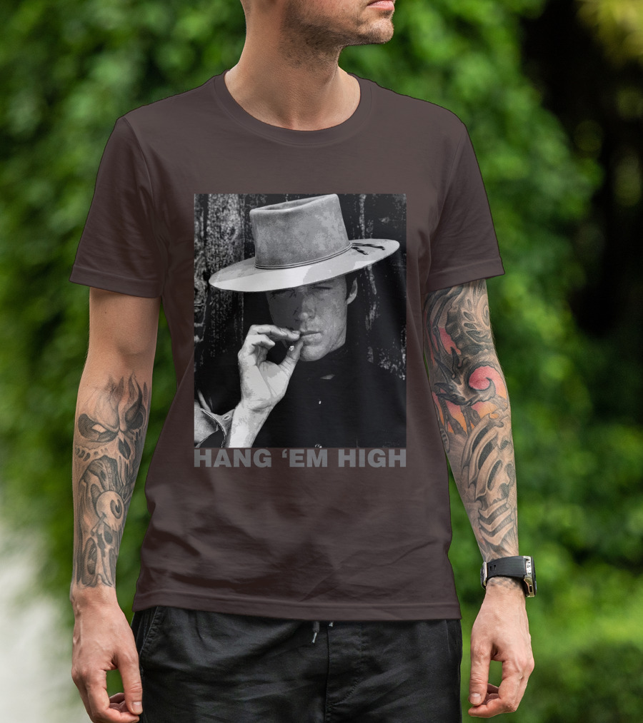 Hang 'Em High Western Style Cowboy Smoking T-Shirt