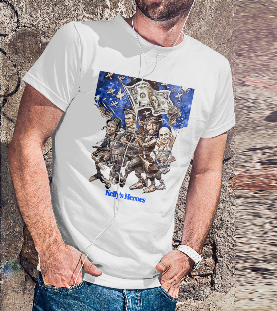 Kelly's Heroes War Adventure Dollar Bill Planes Parachute T-Shirt