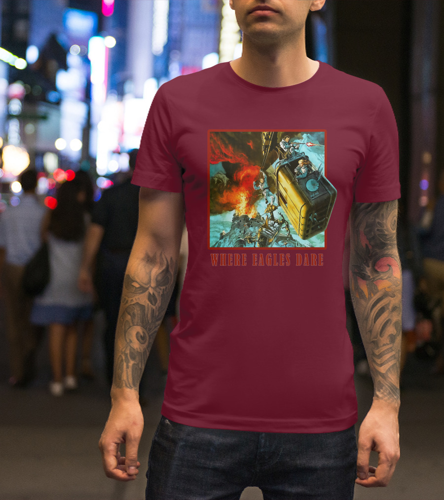 Where Eagles Dare Cable Car Adventure Explosive Action Scene 001 T-Shirt