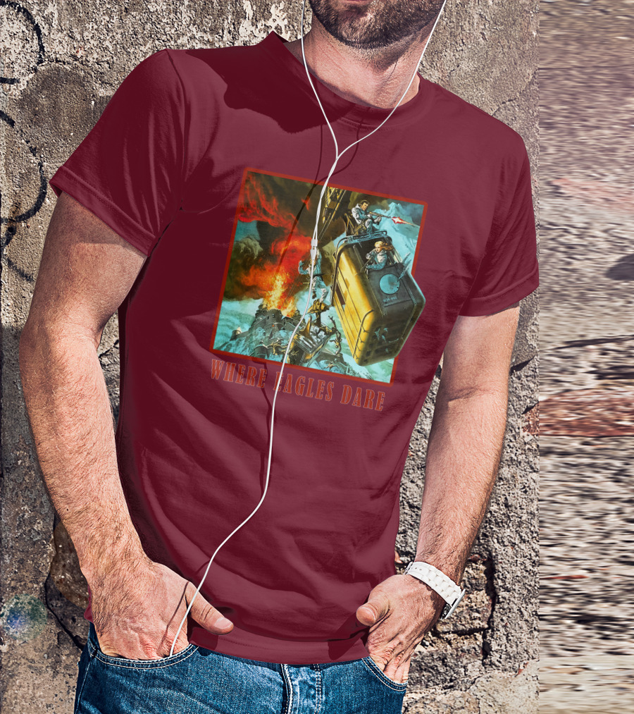 Where Eagles Dare Cable Car Adventure Explosive Action Scene 001 T-Shirt