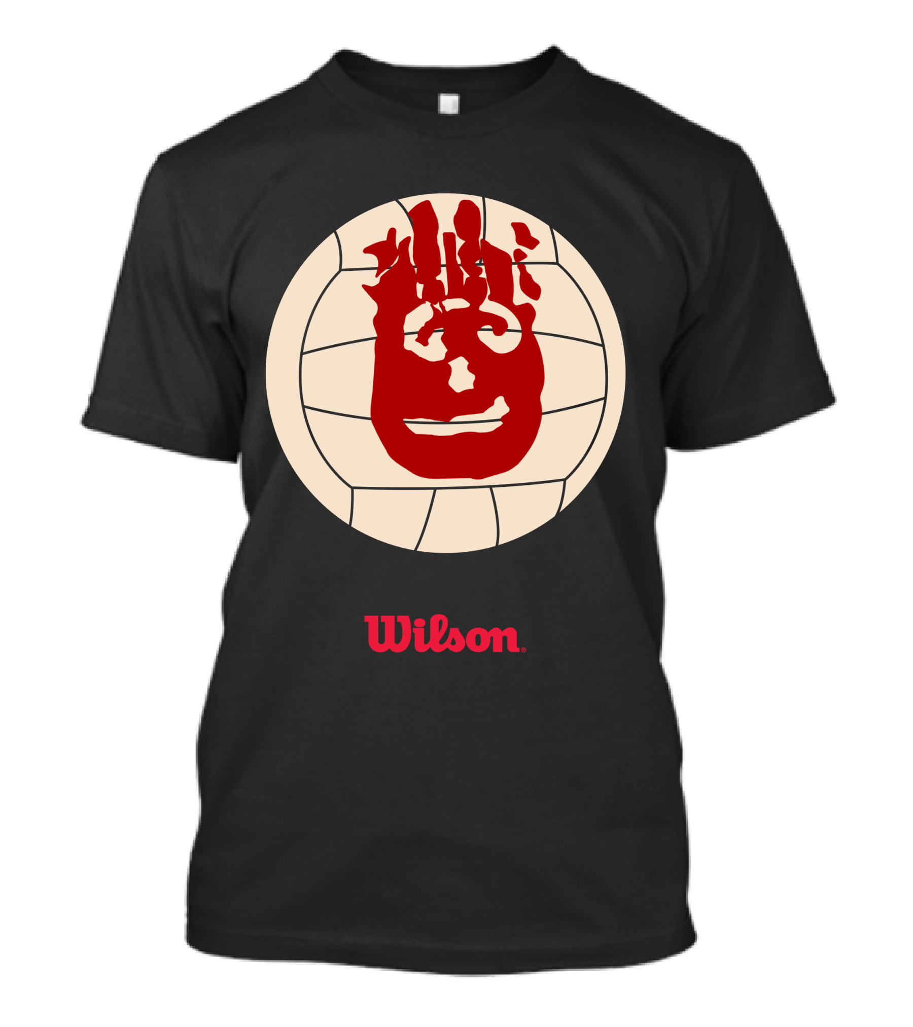 Wilson Volleyball Cast Away Movie Iconic Handprint Logo Ball T-Shirt
