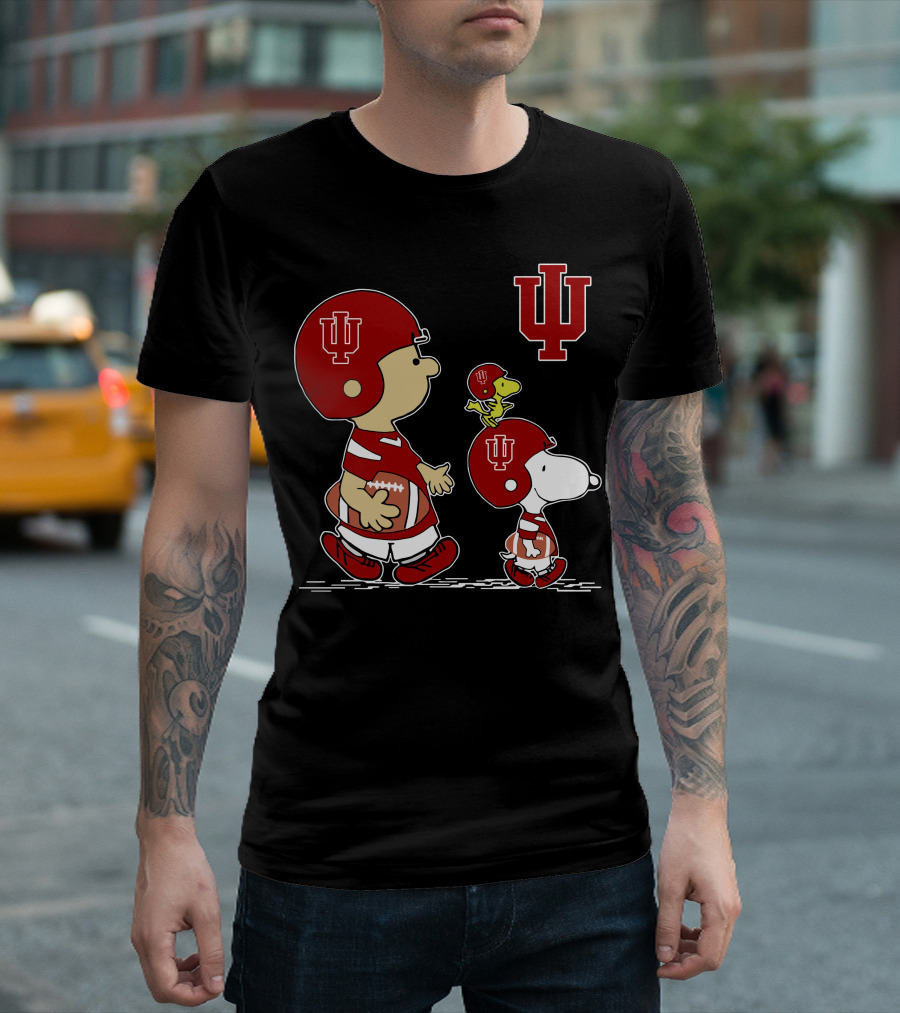 Indiana Hoosiers Football Peanuts Characters IU T-Shirt