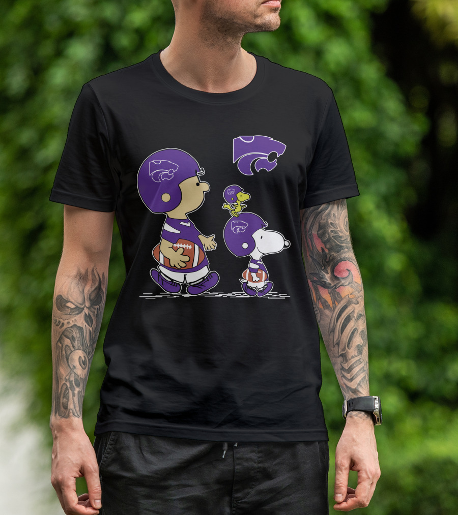 Kansas State Wildcats Football Characters Peanuts T-Shirt