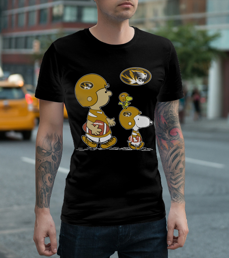 Missouri Tigers Football Characters with Helmets T-Shirt