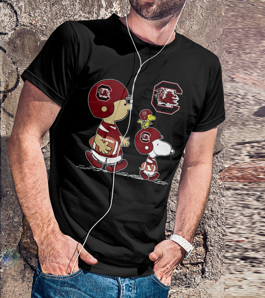 South Carolina Gamecocks Football Peanuts Characters T-Shirt