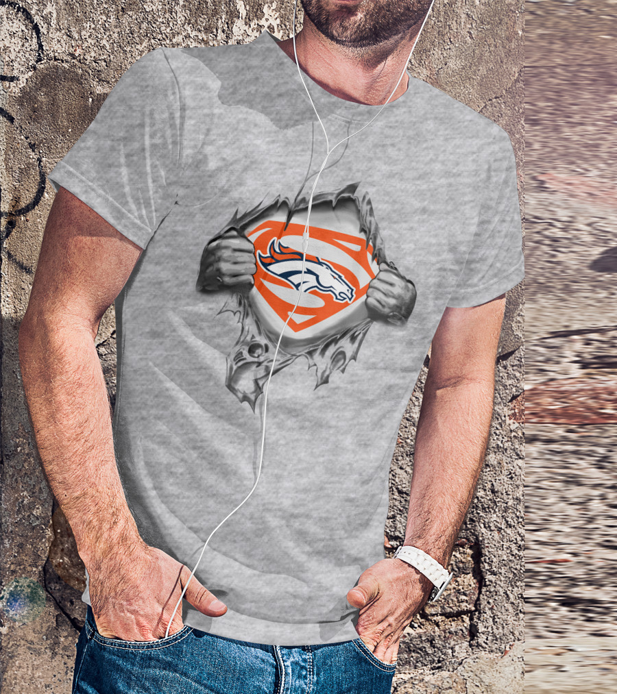 Denver Broncos Superman Logo Reveal T-Shirt
