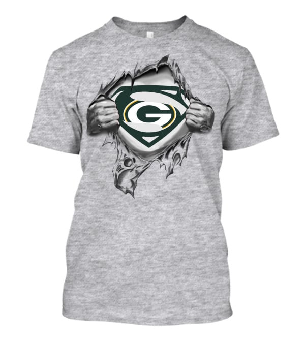 Green Bay Packers Superman Rip Reveal T-Shirt