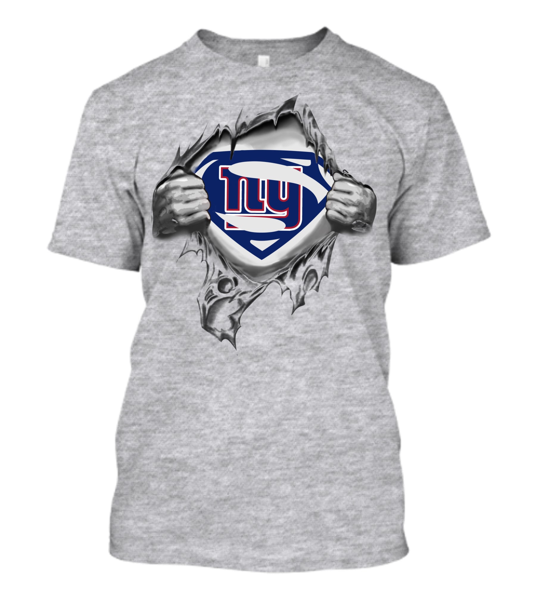 New York Giants Superman Logo Rip T-Shirt