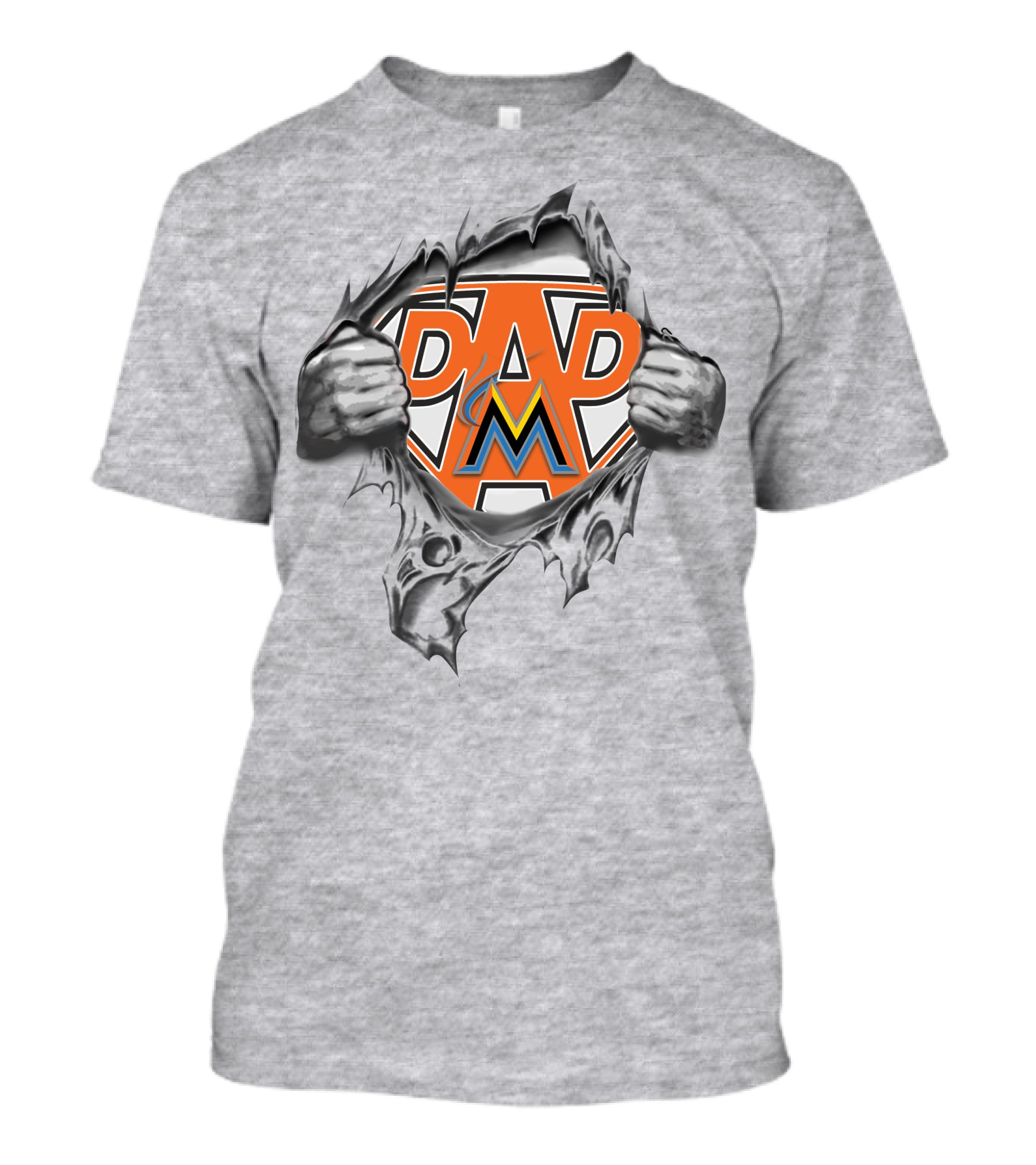 Miami Marlins Super Dad Hero T-Shirt