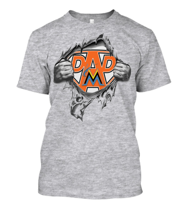Miami Marlins Super Dad Hero T-Shirt