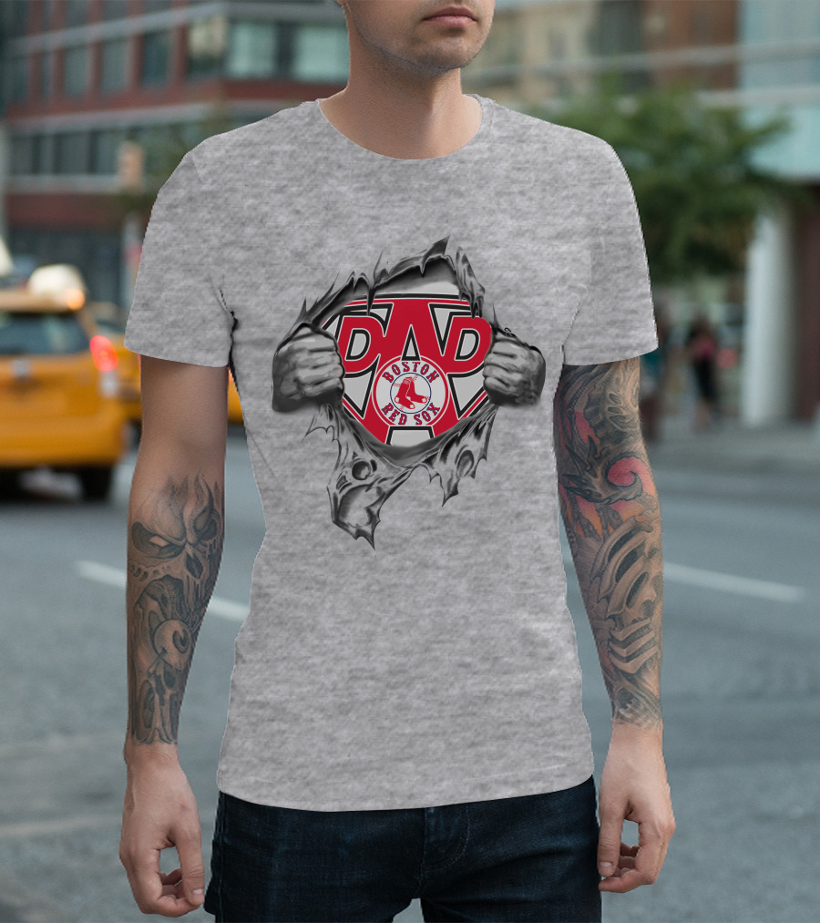Boston Red Sox Dad Superhero T-Shirt