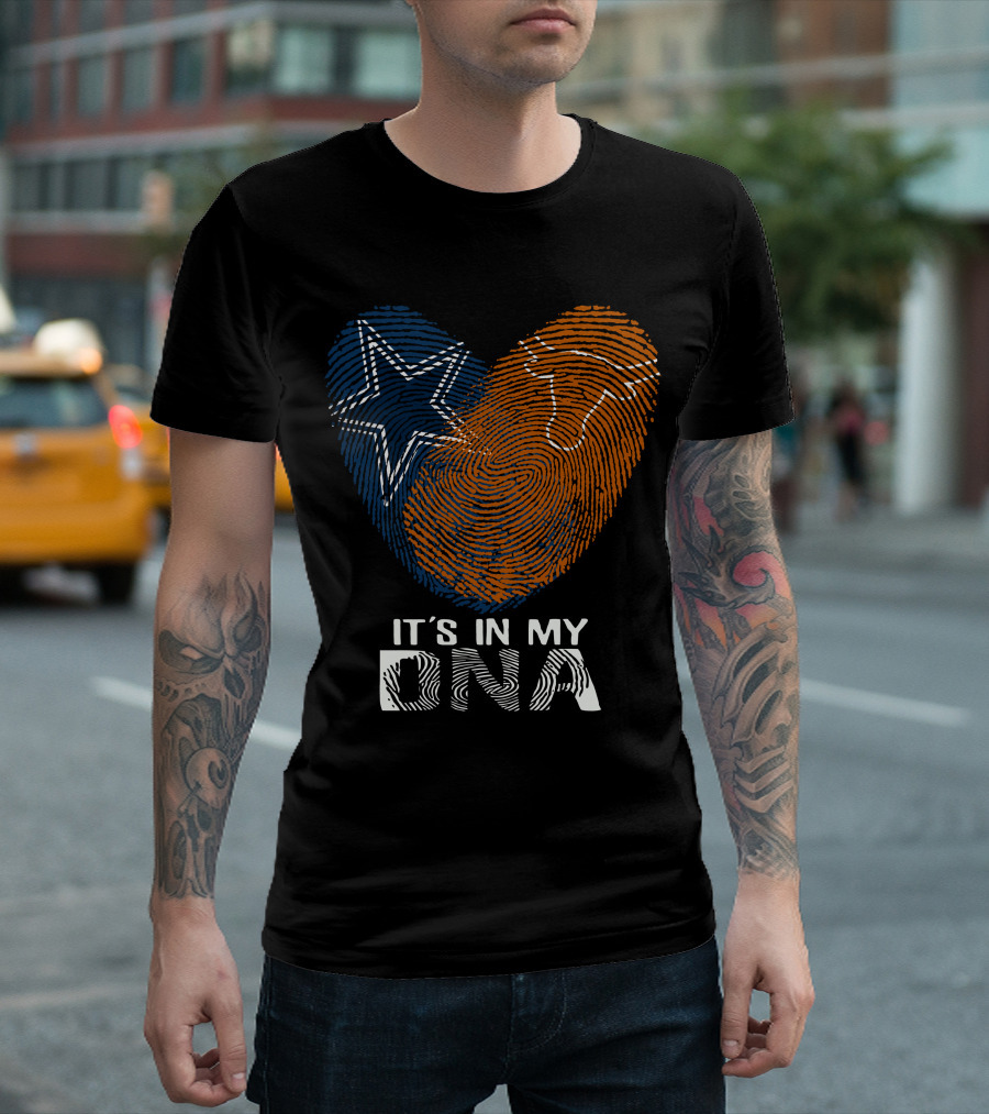 Cowboys Texas Longhorns Fingerprint It's In My DNA T-Shirt