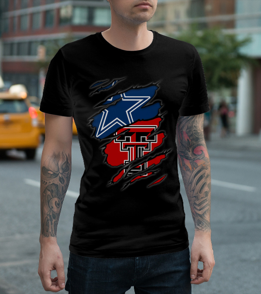 Dallas Cowboys Texas Tech University Emblem Bold Fusion T-Shirt