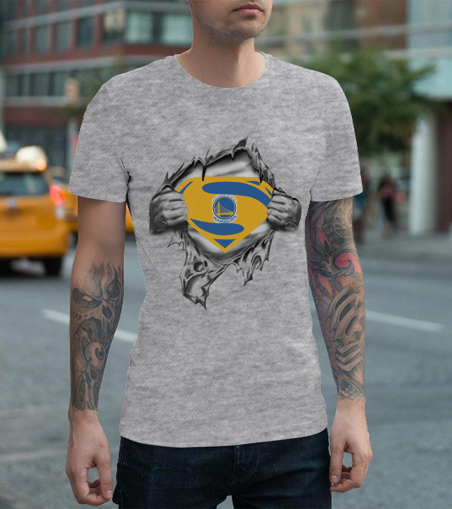 Golden State Warriors Super Man Logo Fusion T-Shirt