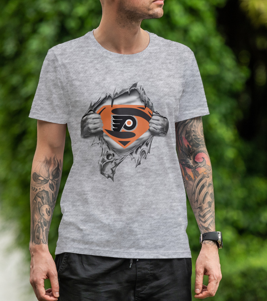 Philadelphia Flyers Superman Logo Burst T-Shirt