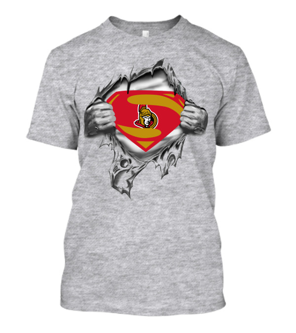 Ottawa Senators Superman Logo Crossover T-Shirt