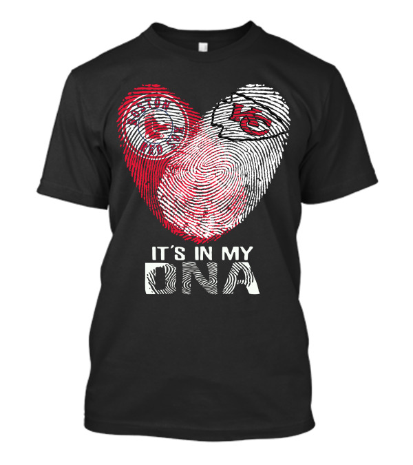 Boston Red Sox Kc Chiefs It's In My Dna T-Shirt