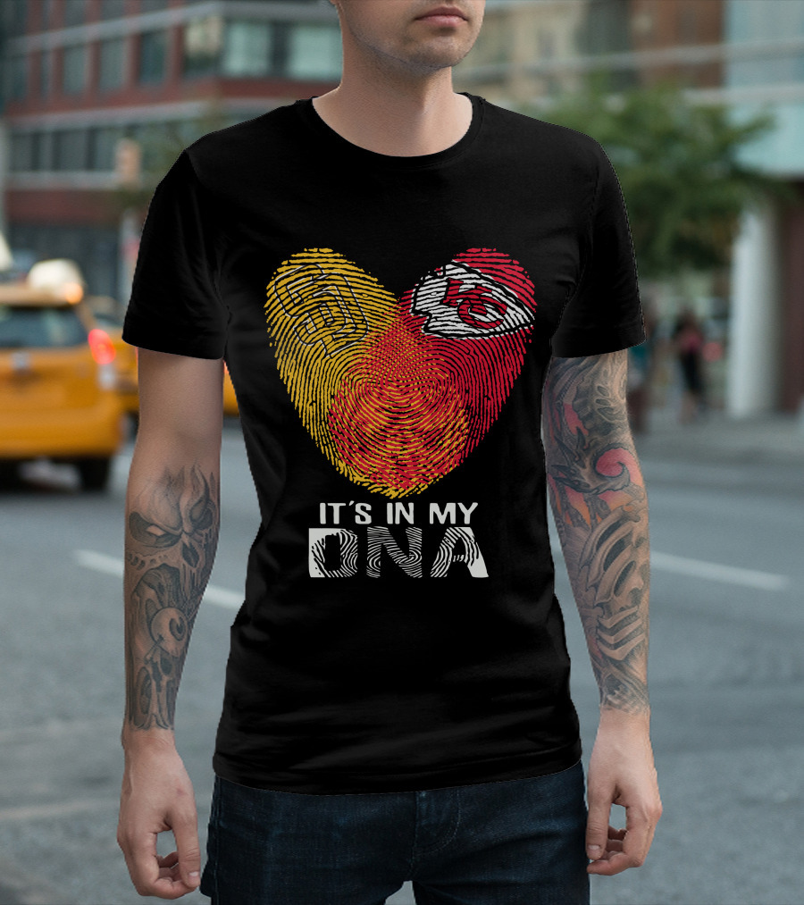 San Diego Padres Kansas City Chiefs It's In My DNA T-Shirt