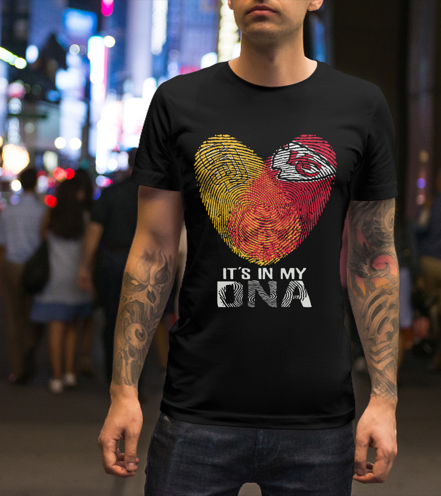 San Diego Padres Kansas City Chiefs It's In My DNA T-Shirt