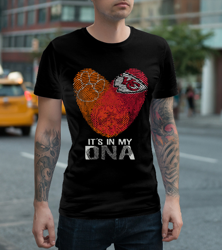 Clemson Tigers And Chiefs Dna Fingerprint Design With It's In My Dna T-Shirt