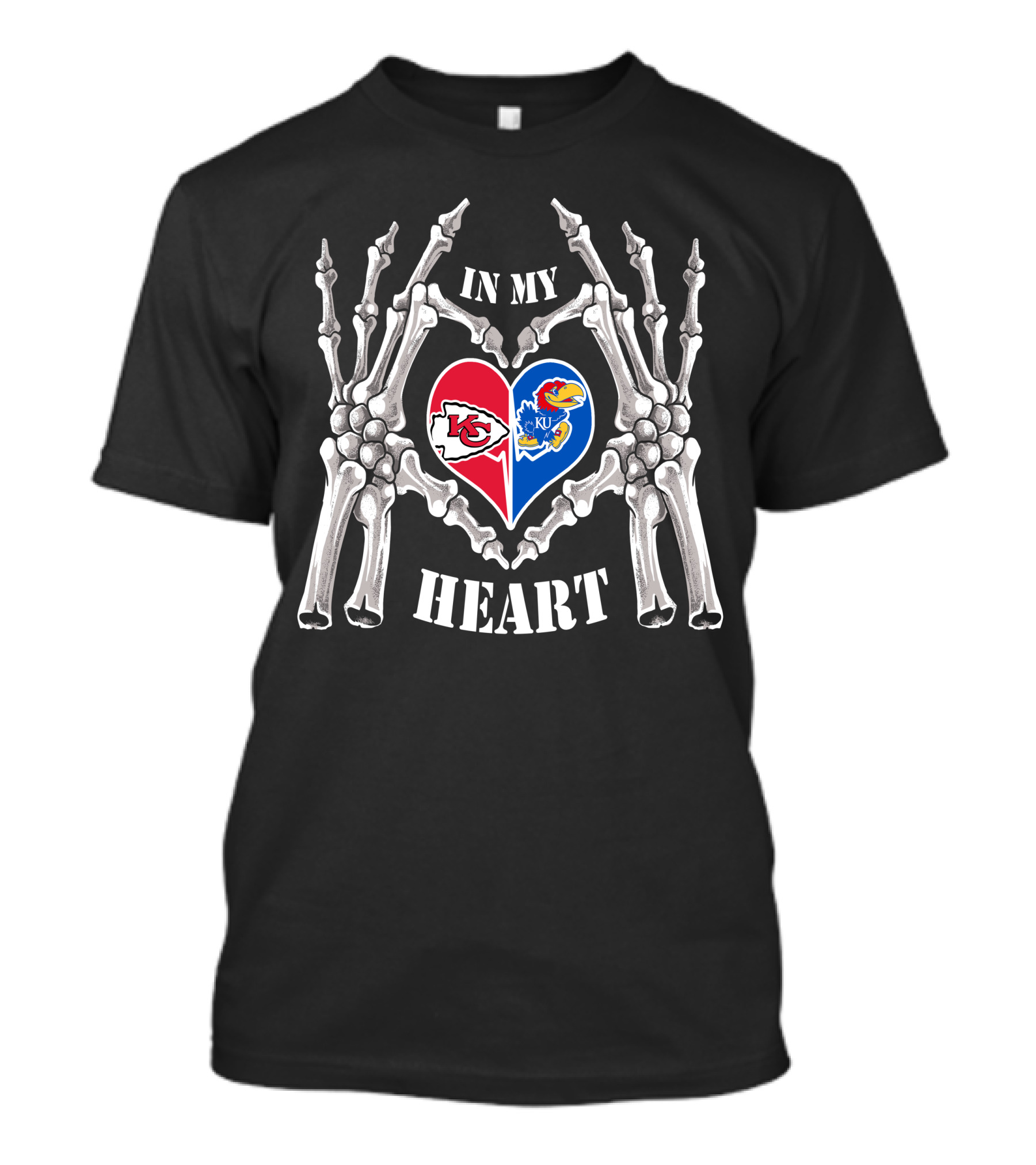 In My Heart Kansas City Chiefs Kc Jayhawks Ku T-Shirt