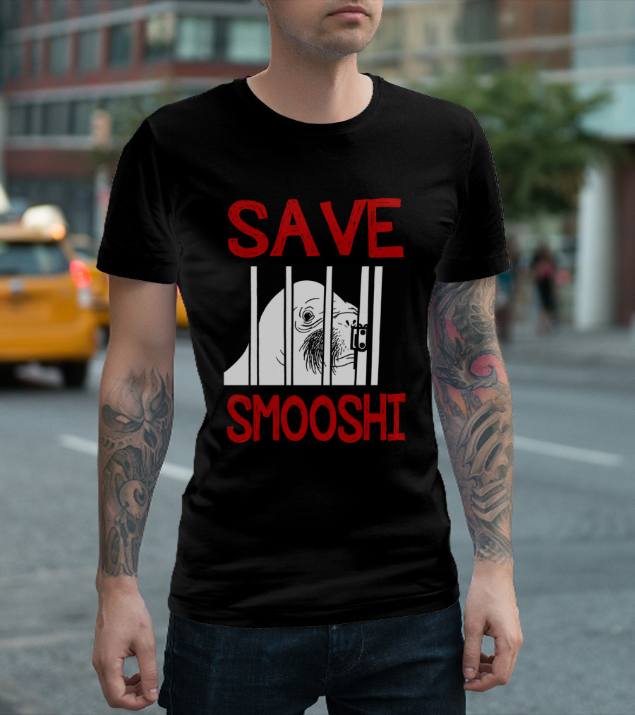 Save Smooshi Walrus Behind Bars Advocacy Campaign T-Shirt