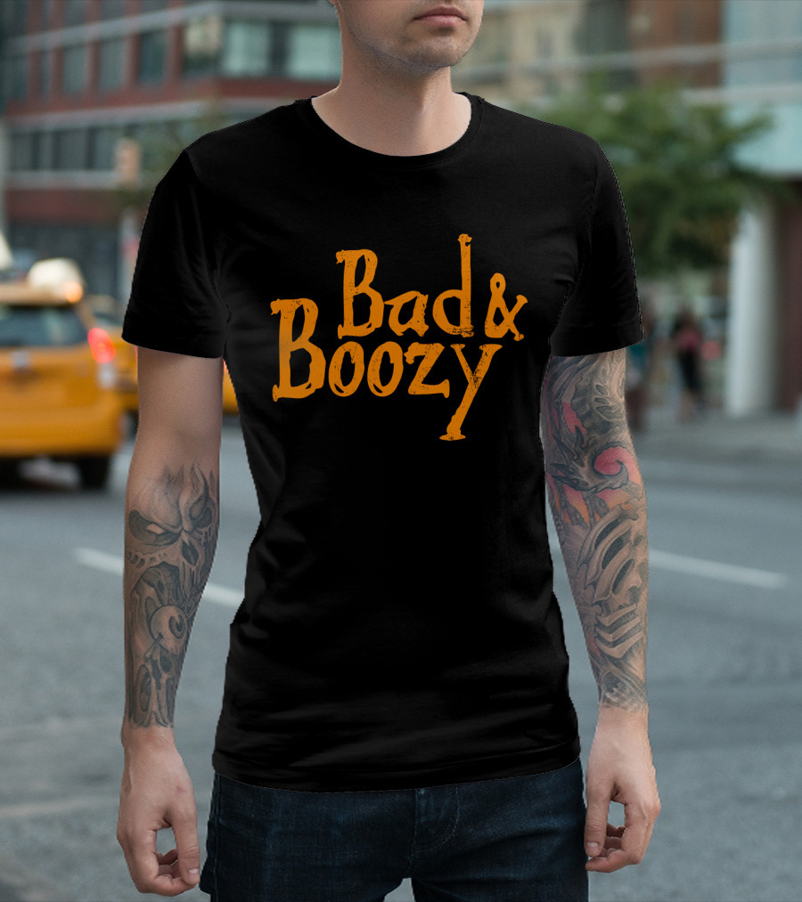 Bad and Boozy Drinking Lover Halloween T-Shirt