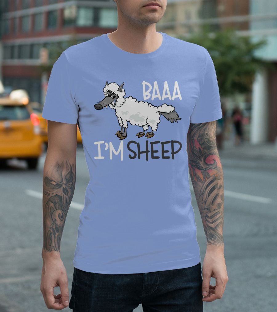 Baaa I'm a Sheep Funny Cartoon T-Shirt