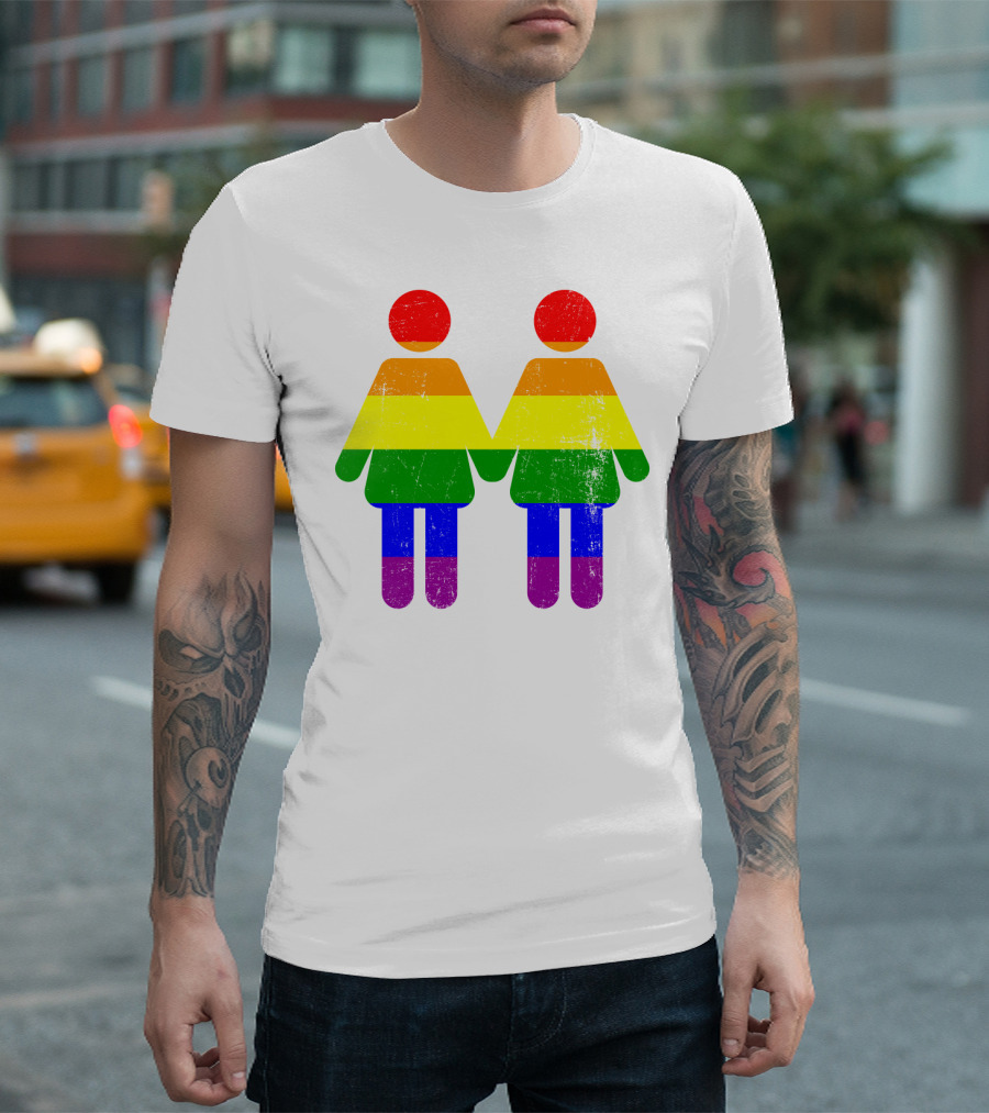 Love Is Love No Matter Lesbian Pride Rainbow Couple T-Shirt