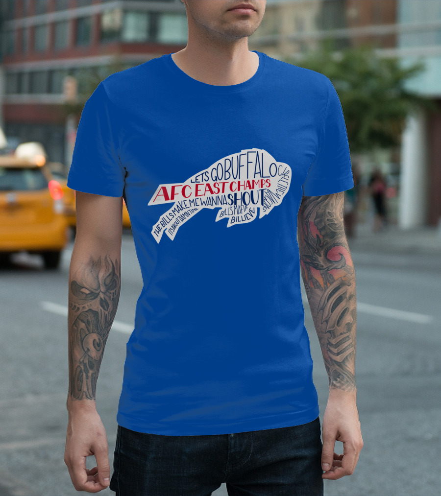 AFC East Champs Let's Go Buffalo Bills Mafia Shout T-Shirt