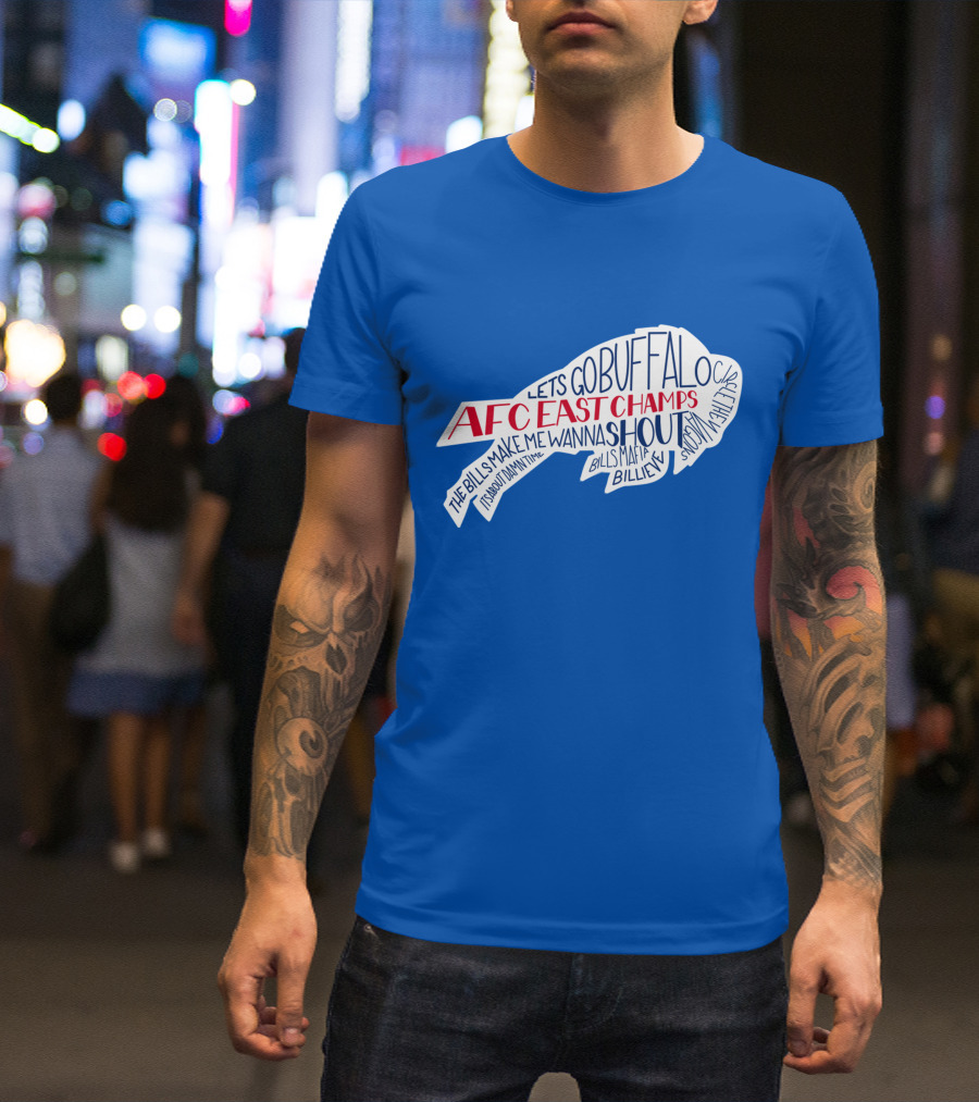 AFC East Champs Let's Go Buffalo Bills Mafia Shout T-Shirt