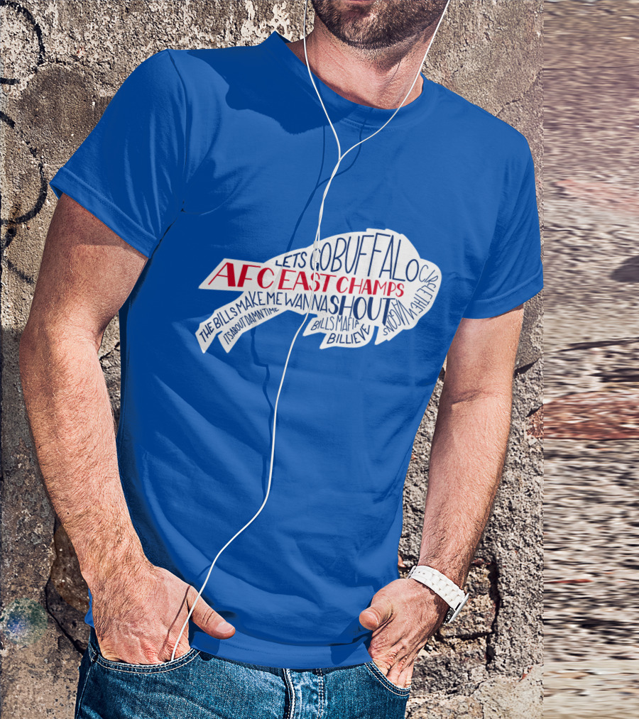 AFC East Champs Let's Go Buffalo Bills Mafia Shout T-Shirt
