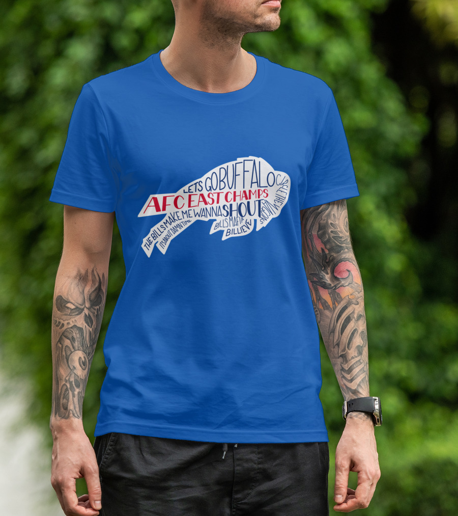 AFC East Champs Let's Go Buffalo Bills Mafia Shout T-Shirt