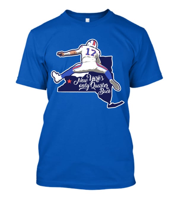 New York's Only Quarter Back 17 Football Outline T-Shirt