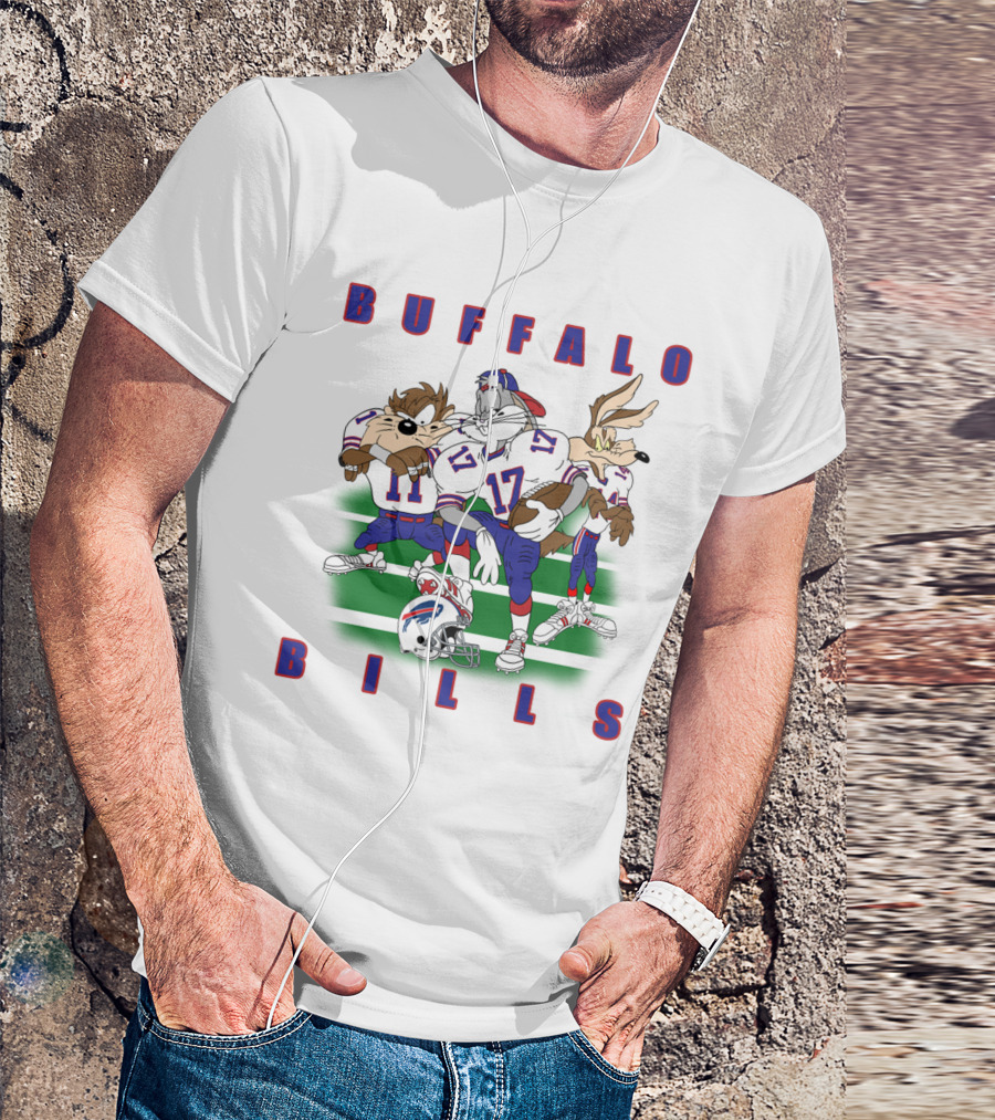 Buffalo Bills Looney Tune Characters Football Team Collaboration T-Shirt
