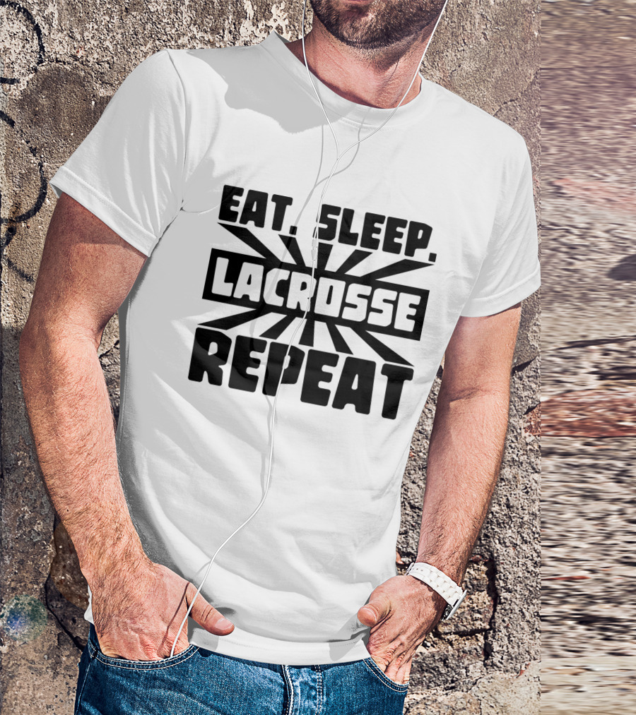 Eat Sleep Lacrosse Repeat Burst T-Shirt