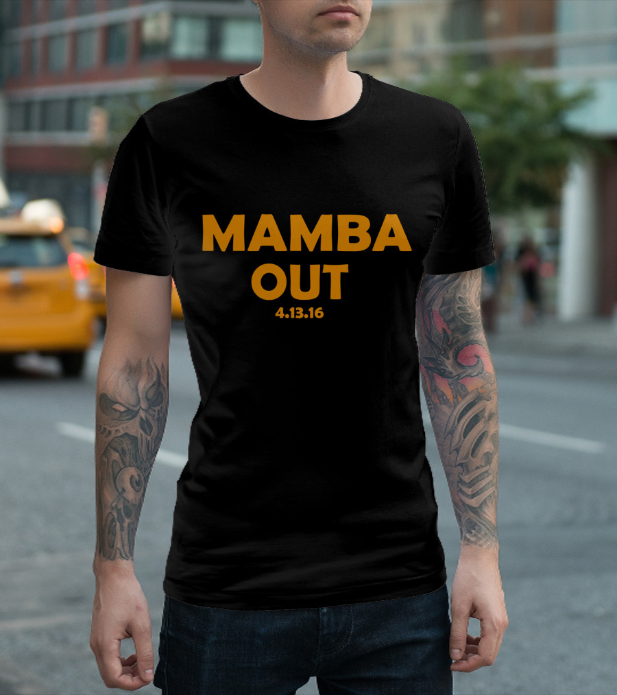 MAMBA OUT 4.13.16 Kobe Bryant Goodbye Multi Color T-Shirt