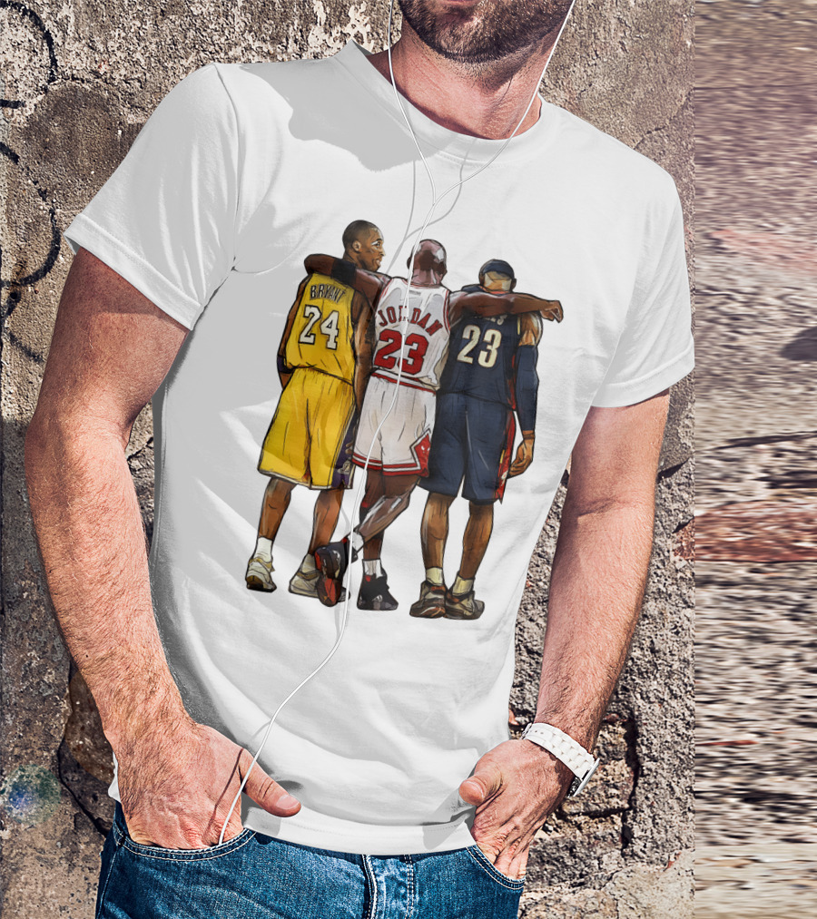 Kobe Bryant Michael Jordan 23 Lebron James 24 23 23 Lakers Bulls Cavaliers T-Shirt