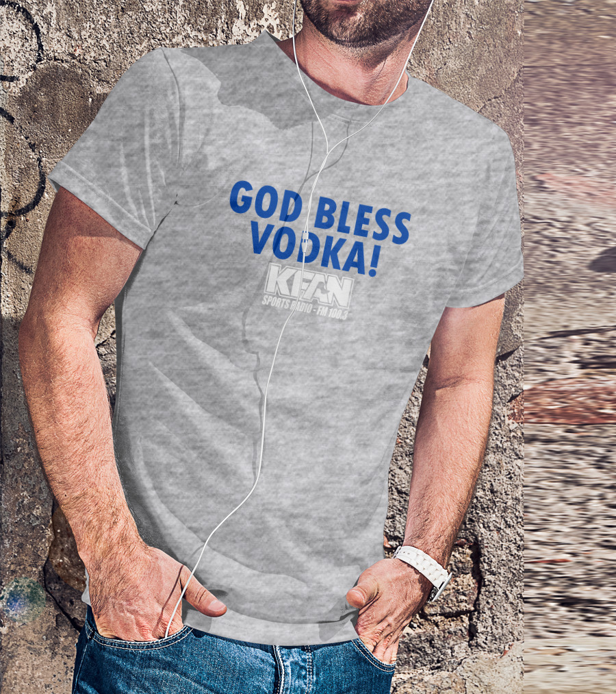 KFAN Sports Radio FM 100.3 God Bless Vodka T-Shirt
