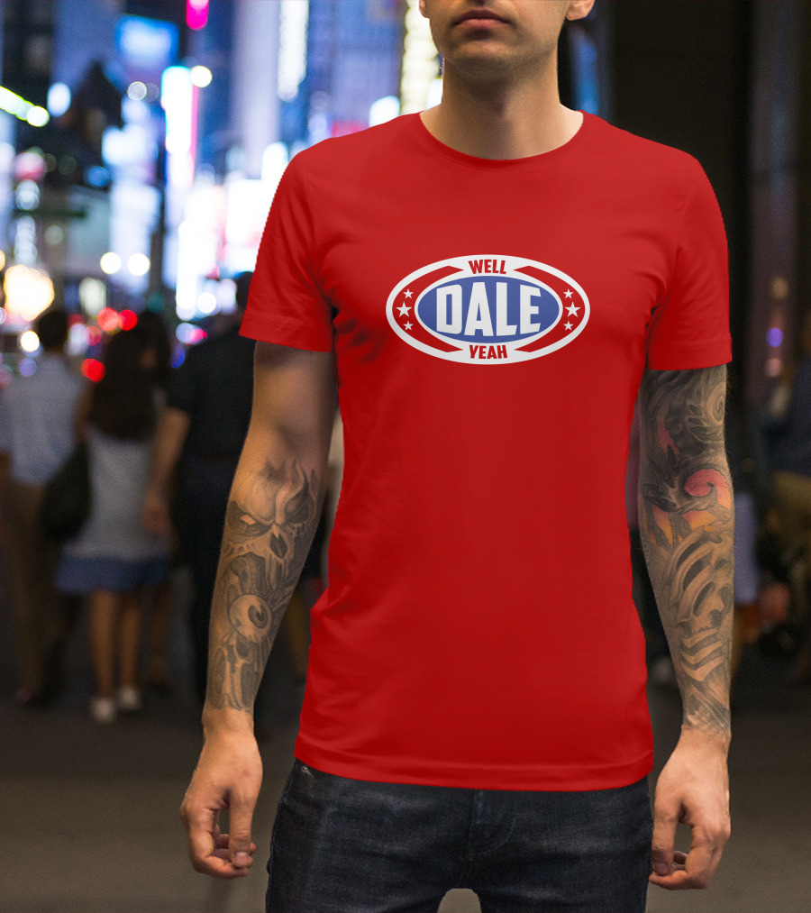 Dale Brisbys Rodeo Time Well Dale Yeah Stars Badge T-Shirt