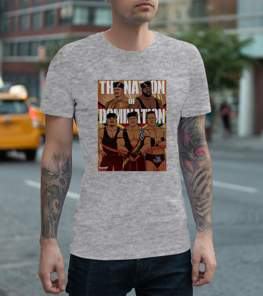 The Nation Of Domination The Rock Nolanium Art Drawing T-Shirt