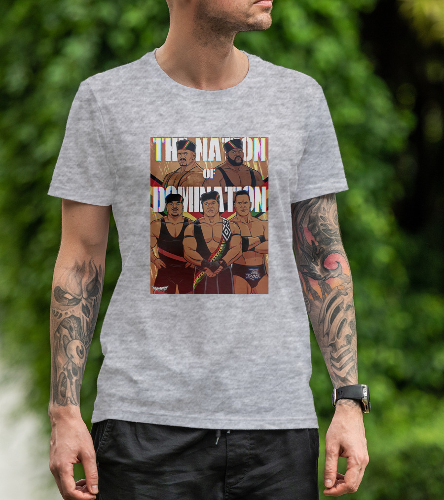 The Nation Of Domination The Rock Nolanium Art Drawing T-Shirt