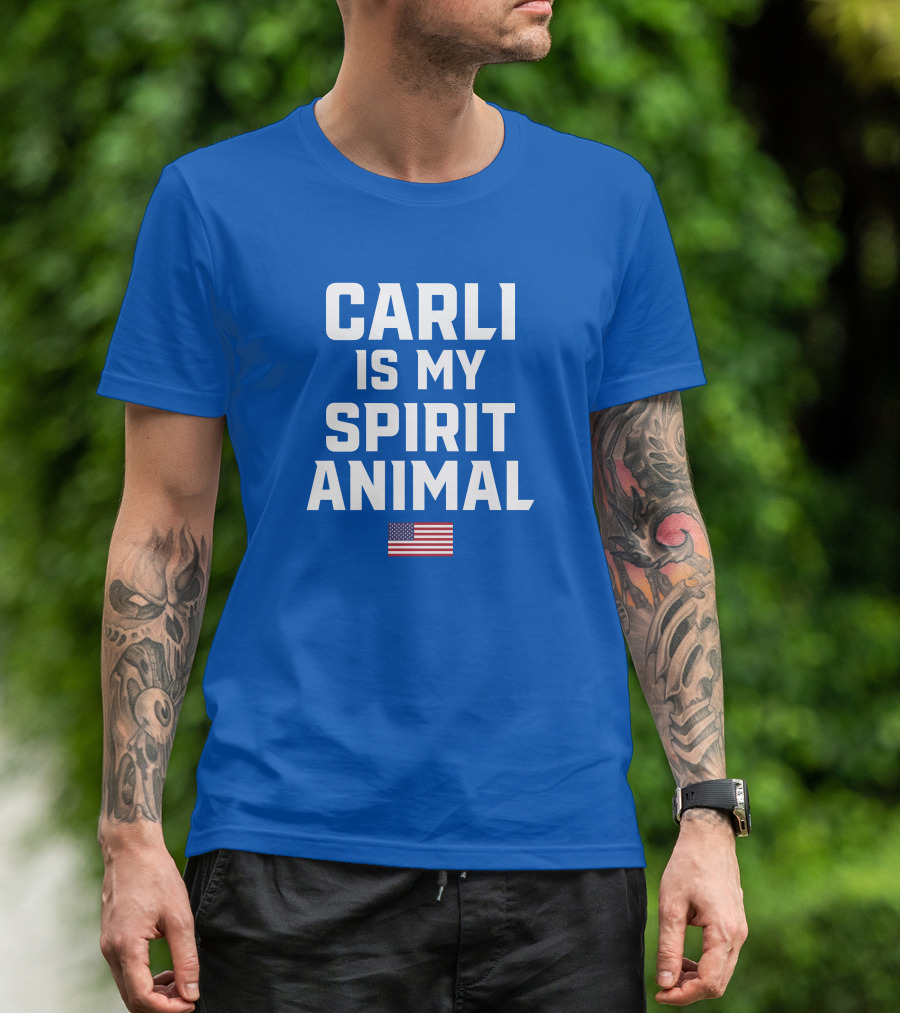 CARLI IS MY SPIRIT ANIMAL AMERICAN FLAG T-Shirt