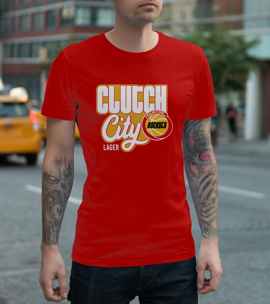 Houston Rockets Clutch City Lager Basketball Vernon Maxwell T-Shirt