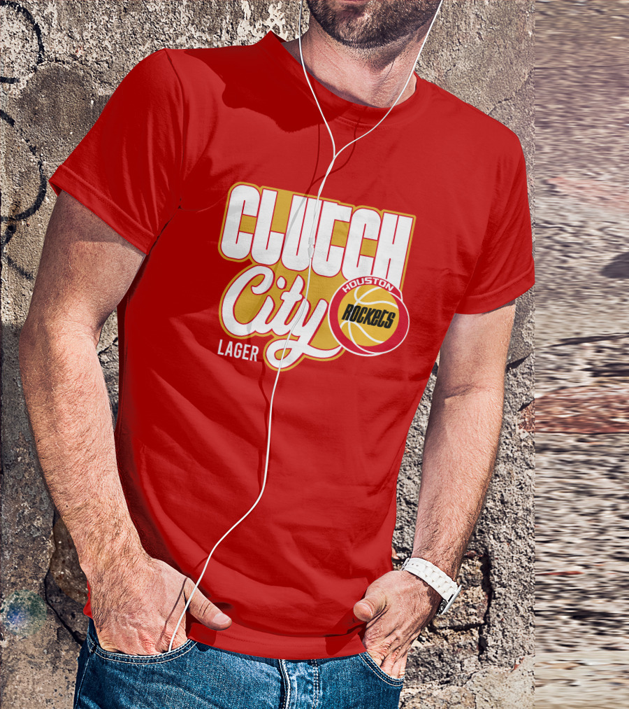 Houston Rockets Clutch City Lager Basketball Vernon Maxwell T-Shirt
