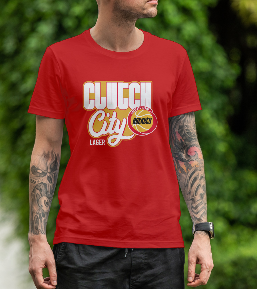 Houston Rockets Clutch City Lager Basketball Vernon Maxwell T-Shirt