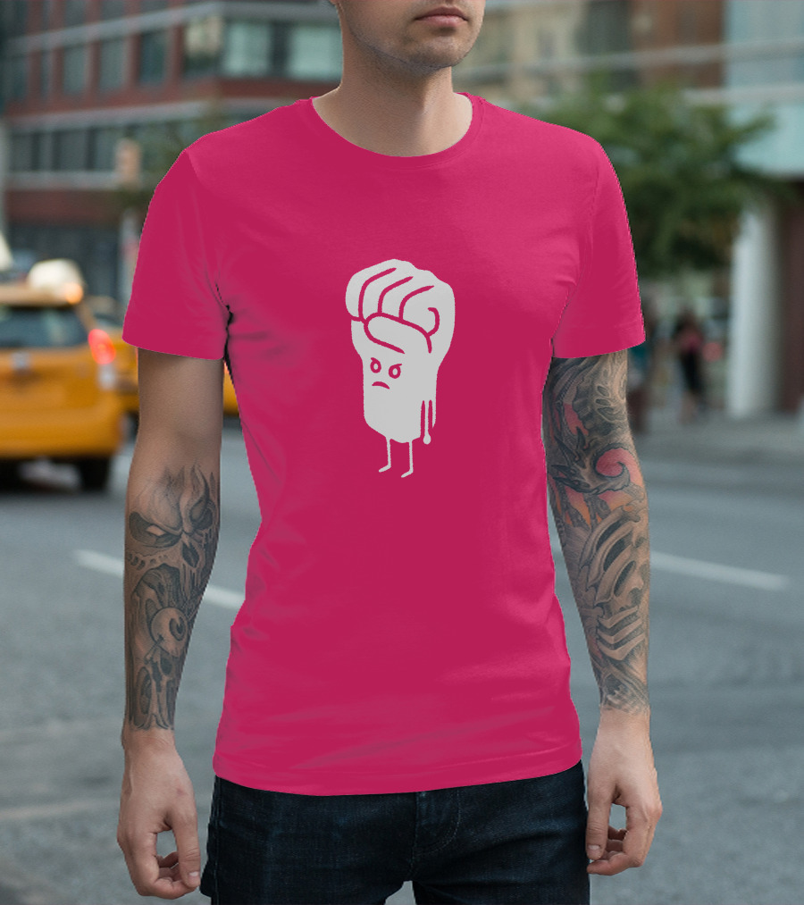 Tumindig by Linya-Linya Saab Fist Character on Pink Background T-Shirt