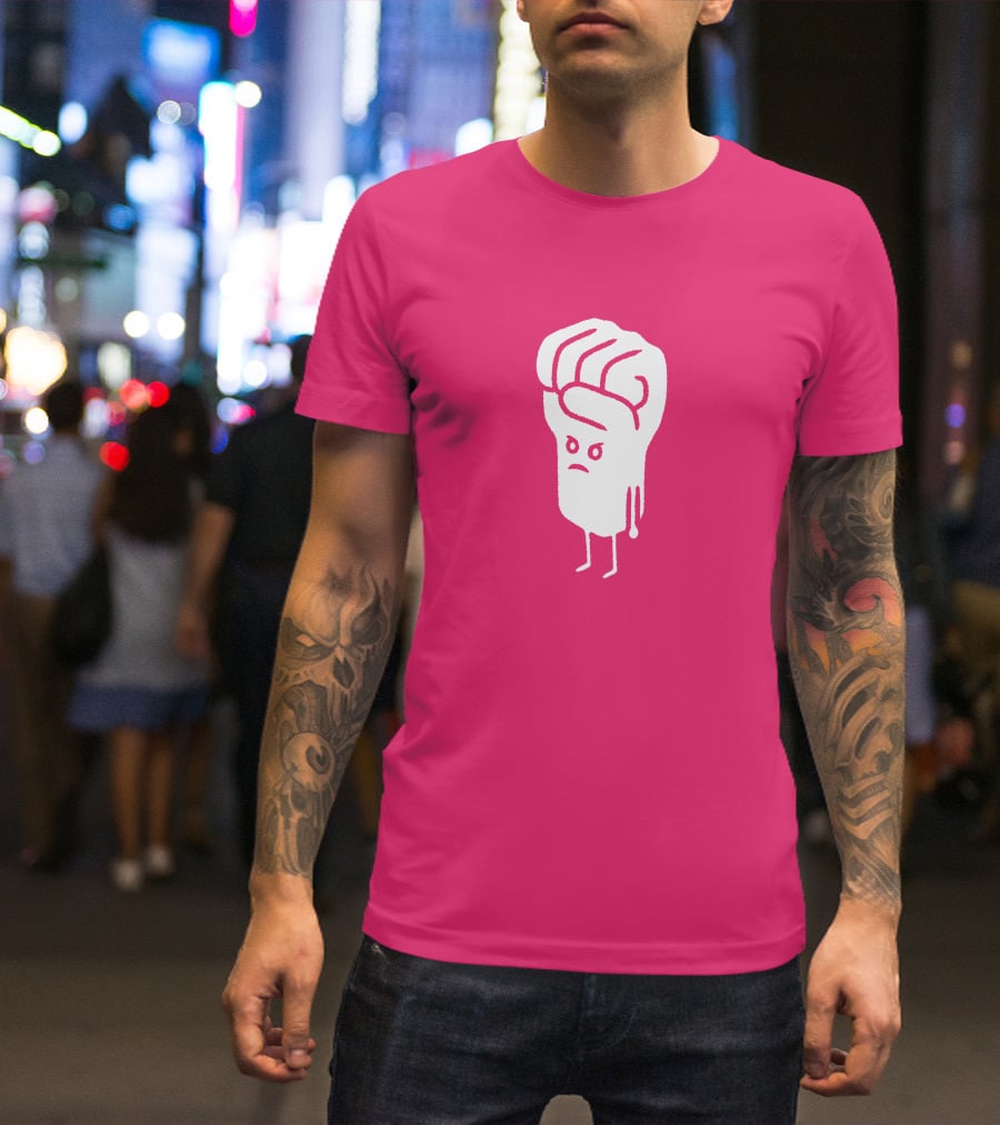 Tumindig By Linya-Linya Saab Fist Character On Pink Background T-Shirt