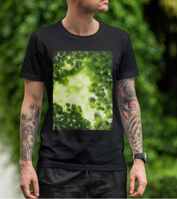 Short Lush Green Canopy Leaves T-Shirt